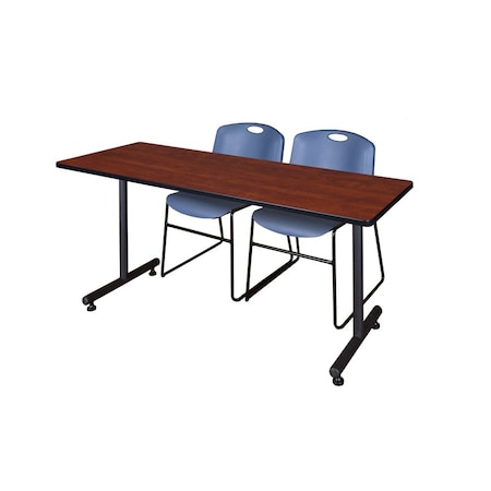 Kobe Rectangle Tables > Training Tables > Kobe Training Table & Chair Sets, 60 W, 24 L, 29 H, Cherry MKTRCT6024CH44BE